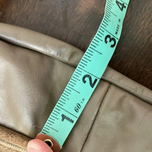 Vintage Mimo Sacs Tan Brown Patchwork Genuine Leather 80s Bag - Picture 10 of 10